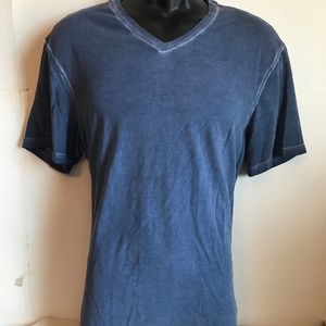 Lululemon Men's Blue Acid Wash Active V Neck Shirt